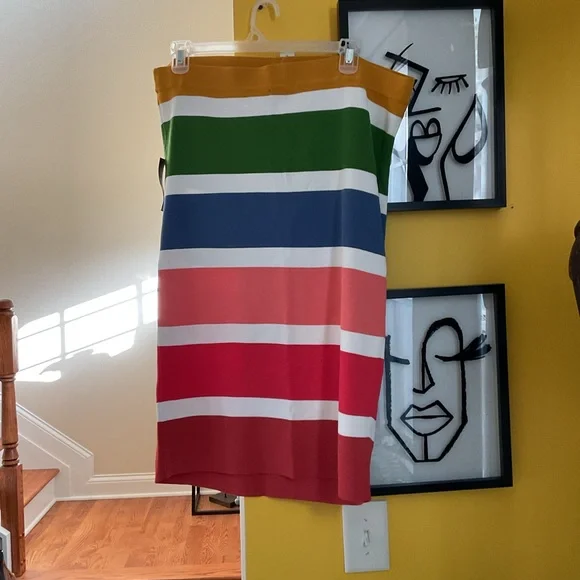 NY & Co Strapless Stripe Sweater Dress Size XXL NWT - Picture 1 of 6